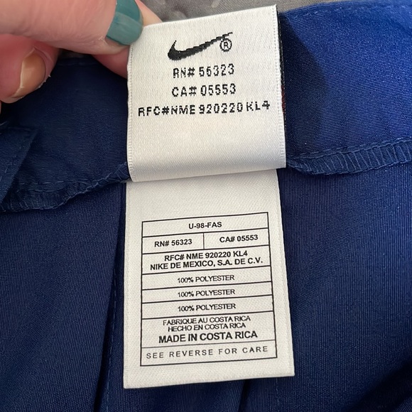 Nike pleated tennis skirt pocket NWT 10 navy athletic sporty women golf academia - Picture 4 of 8